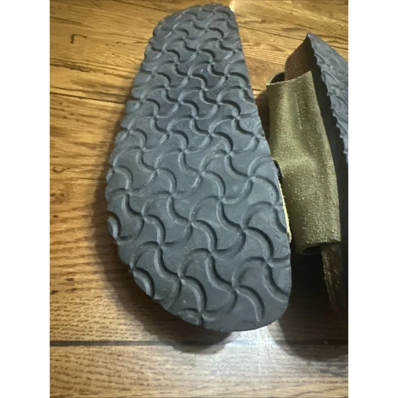 Birkenstock Milano Mens Sz 5/7 EU38 Comfort Slingback Sandals Khaki Brown Nice - Picture 8 of 9